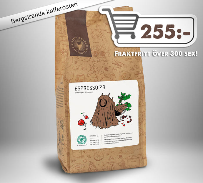 Bergstrands Espresso 7.3 Slowroast,  Hetlevrad syditalienare, 1000g