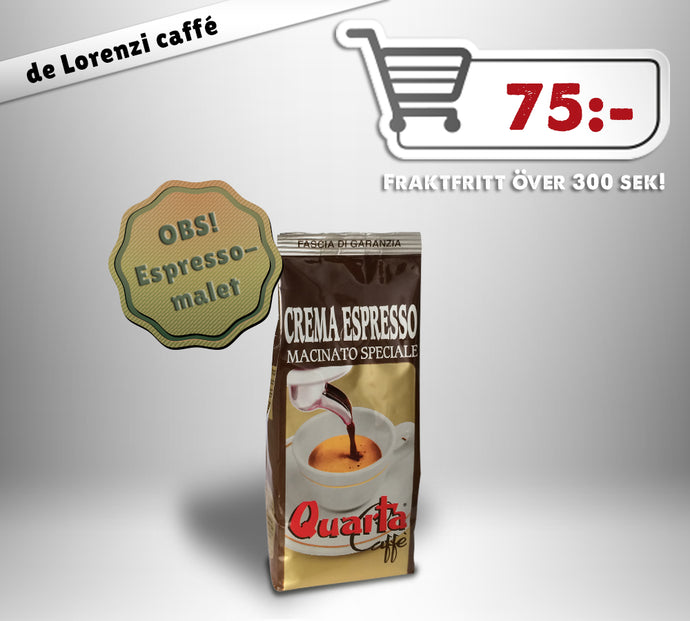Quarta, Crema Espresso – Macinato Speciale, färdigmalt,  250 g,